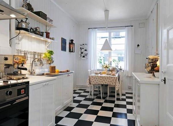 потолок кухни в скандинавском стиле