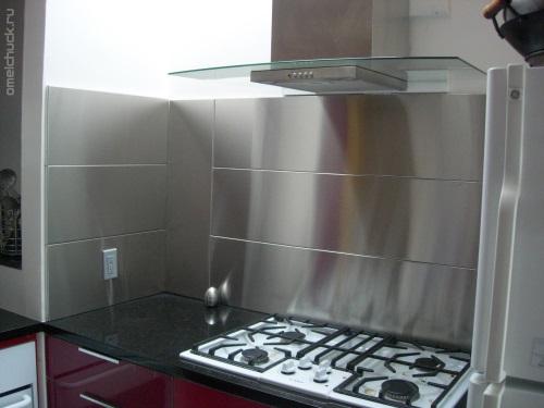 плитка для кухни имитирующая металл