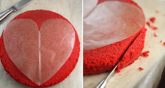 как сделать торт сердце без формы